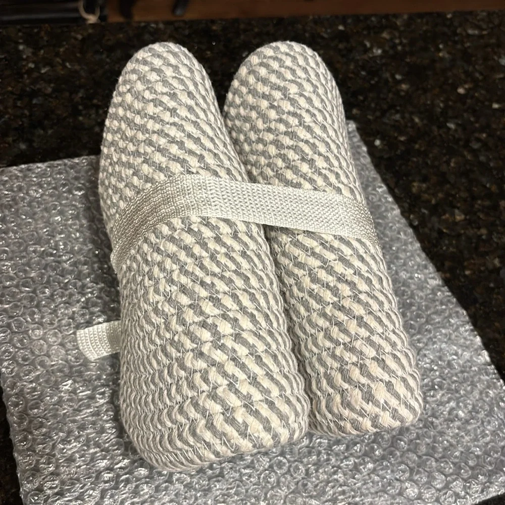 Cotton Woven Rope Storage Baskets Set of 2 NEW